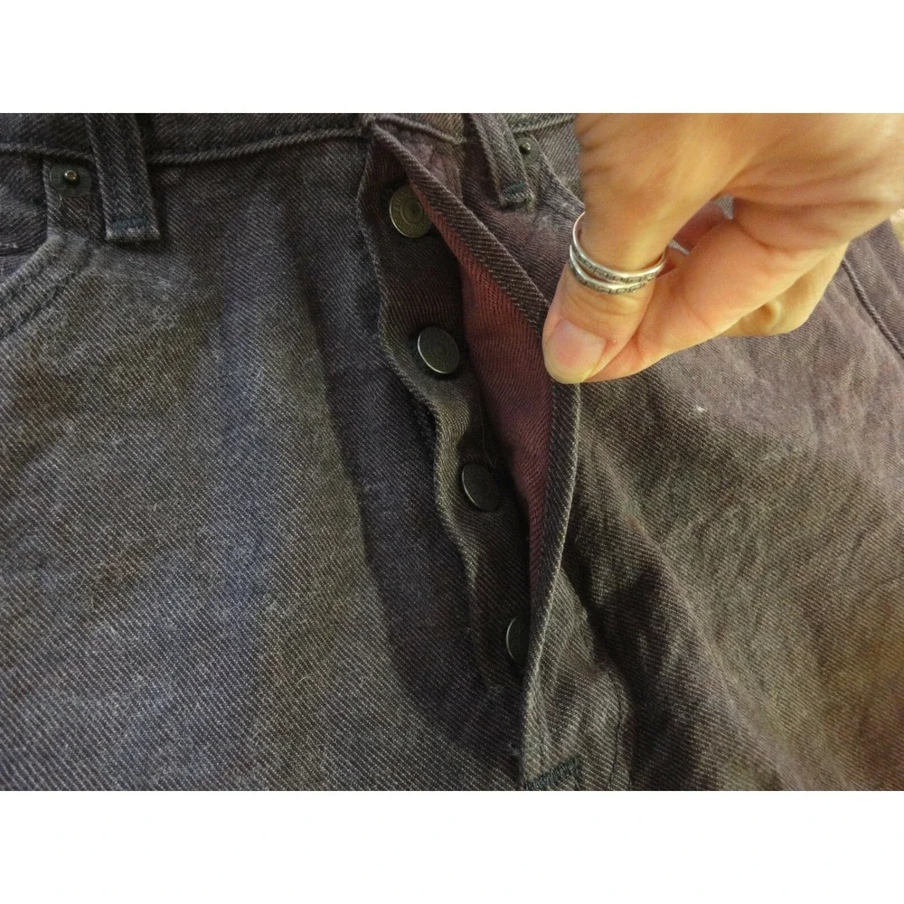 Vintage‎ men's Levis purple shade button fly 33W 30L faded denim jeans pants
